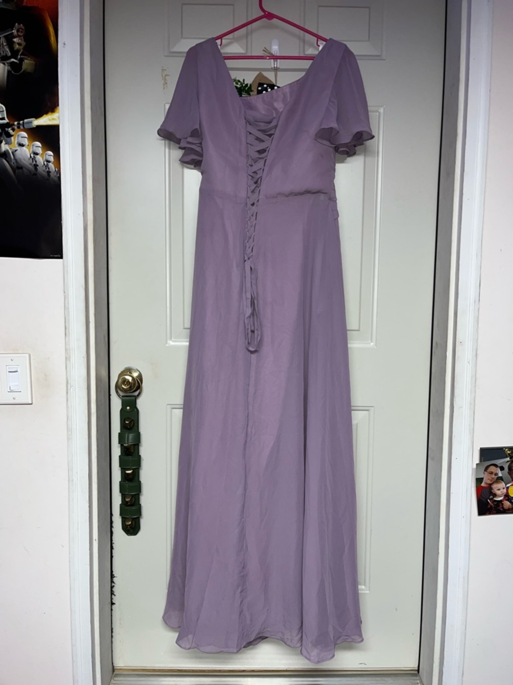 Wear Your Love Women’s Chiffon Lavender Floor Length Mother Of Bride Dress - Picture 5 of 8